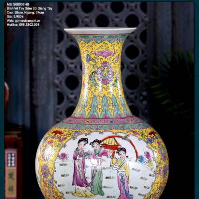 BÌNH VẼ TAY GỐM SỨ GIANG TÂY CAO CẤP